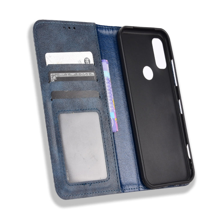 For Kyocera Android One S9 Magnetic Buckle Retro Texture Leather Phone Case