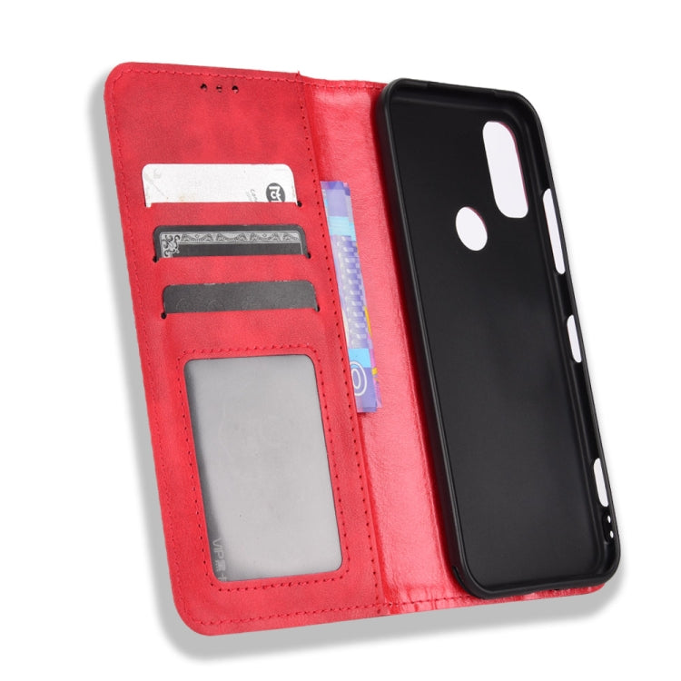 For Kyocera Android One S9 Magnetic Buckle Retro Texture Leather Phone Case