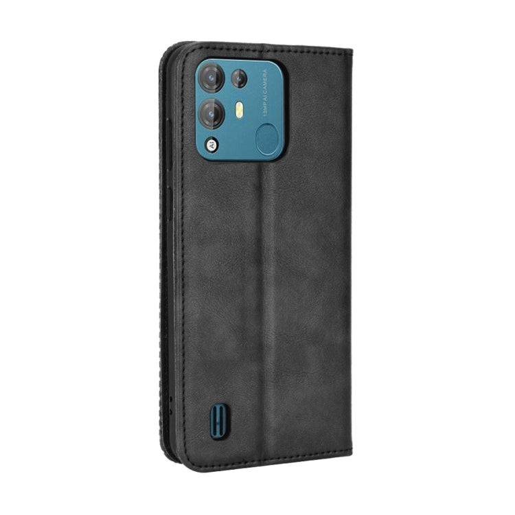 For Blackview A55 Pro Magnetic Buckle Retro Texture Leather Phone Case