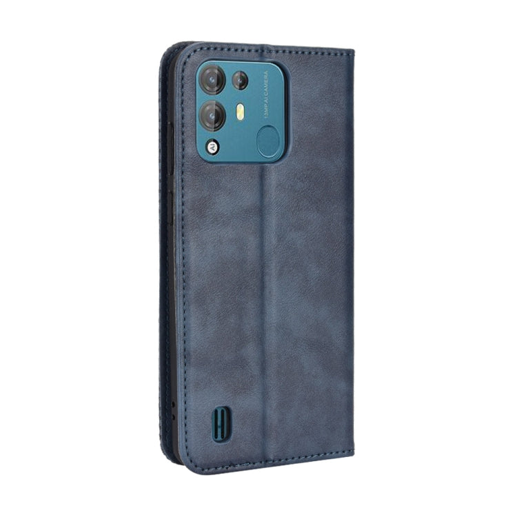 For Blackview A55 Pro Magnetic Buckle Retro Texture Leather Phone Case