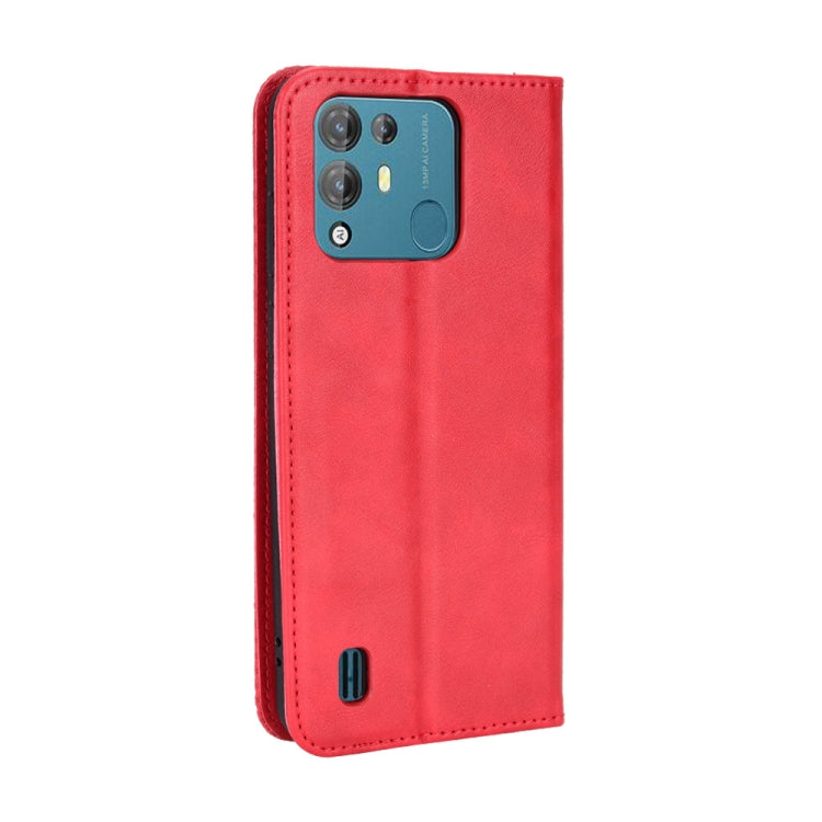 For Blackview A55 Pro Magnetic Buckle Retro Texture Leather Phone Case