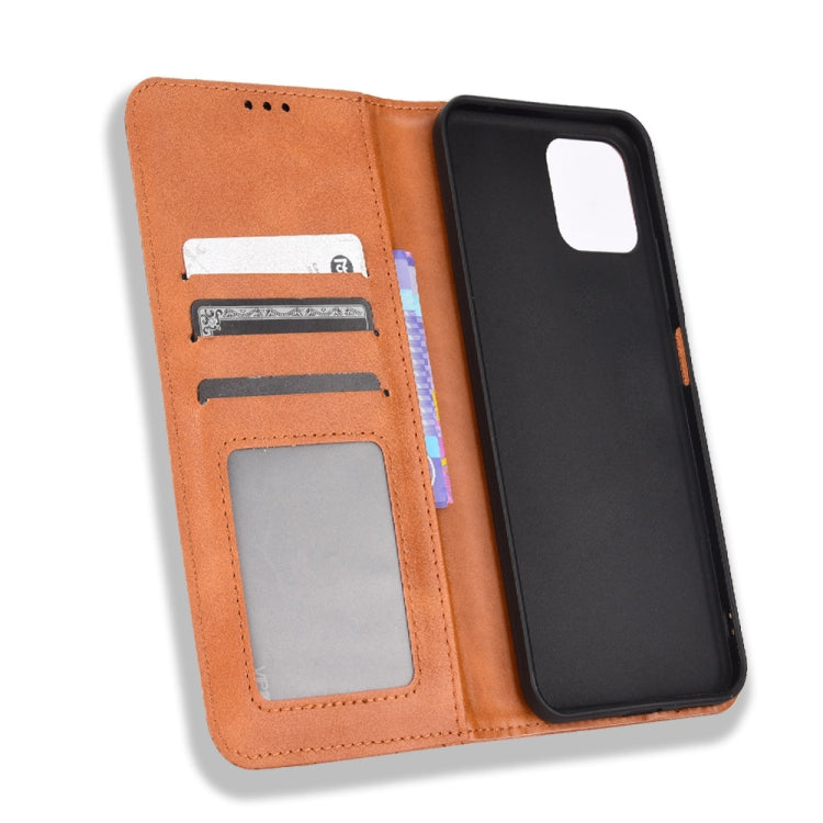 For Blackview A95 Magnetic Buckle Retro Texture Leather Phone Case