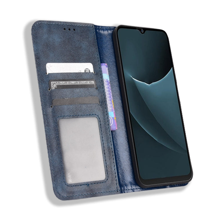 For Blackview A95 Magnetic Buckle Retro Texture Leather Phone Case