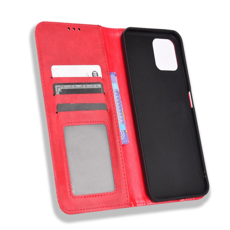 For Blackview A95 Magnetic Buckle Retro Texture Leather Phone Case