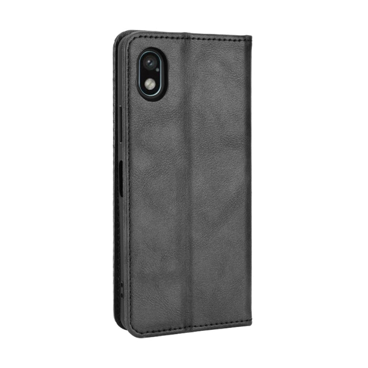 For Sony Xperia Ace III Magnetic Buckle Retro Texture Leather Phone Case