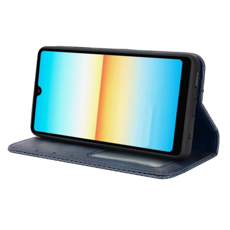 For Sony Xperia Ace III Magnetic Buckle Retro Texture Leather Phone Case