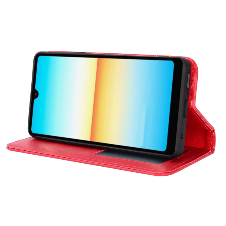 For Sony Xperia Ace III Magnetic Buckle Retro Texture Leather Phone Case
