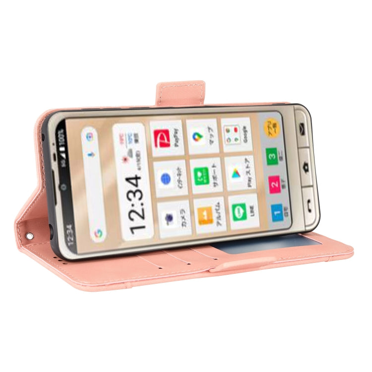 For Sharp Simple Sumaho 6 Skin Feel Calf Texture Card Slots Leather Phone Case