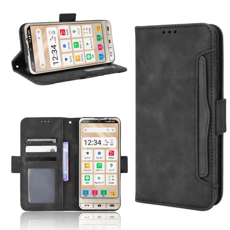 For Sharp Simple Sumaho 6 Skin Feel Calf Texture Card Slots Leather Phone Case