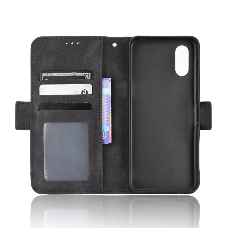 For Sharp Simple Sumaho 6 Skin Feel Calf Texture Card Slots Leather Phone Case