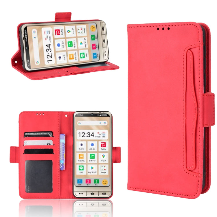 For Sharp Simple Sumaho 6 Skin Feel Calf Texture Card Slots Leather Phone Case