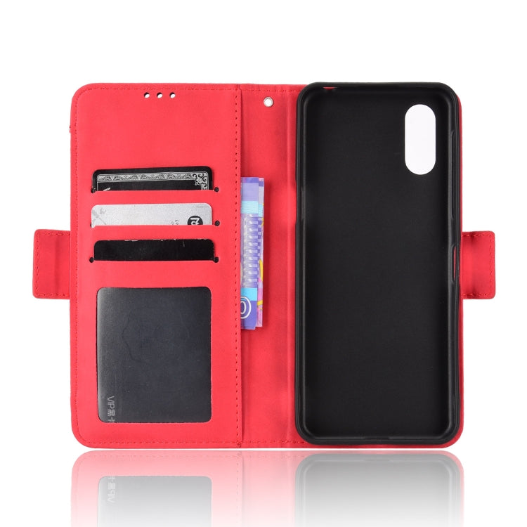 For Sharp Simple Sumaho 6 Skin Feel Calf Texture Card Slots Leather Phone Case