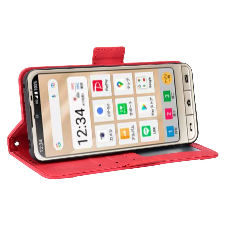 For Sharp Simple Sumaho 6 Skin Feel Calf Texture Card Slots Leather Phone Case