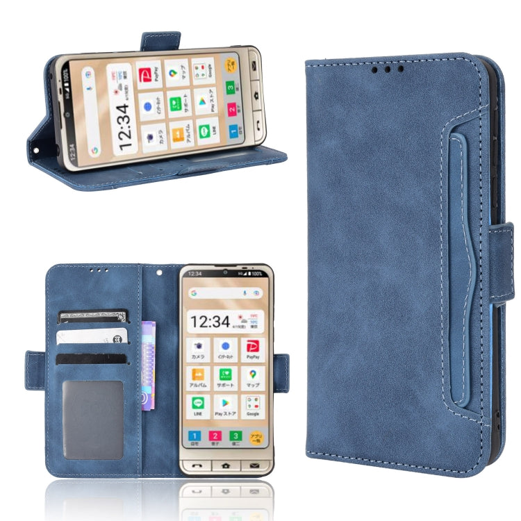 For Sharp Simple Sumaho 6 Skin Feel Calf Texture Card Slots Leather Phone Case