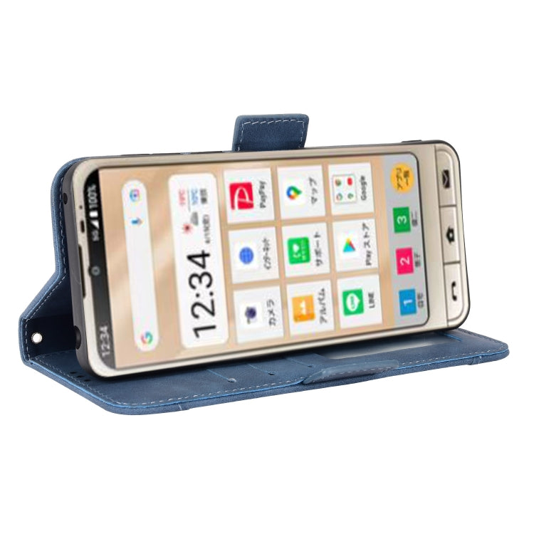 For Sharp Simple Sumaho 6 Skin Feel Calf Texture Card Slots Leather Phone Case