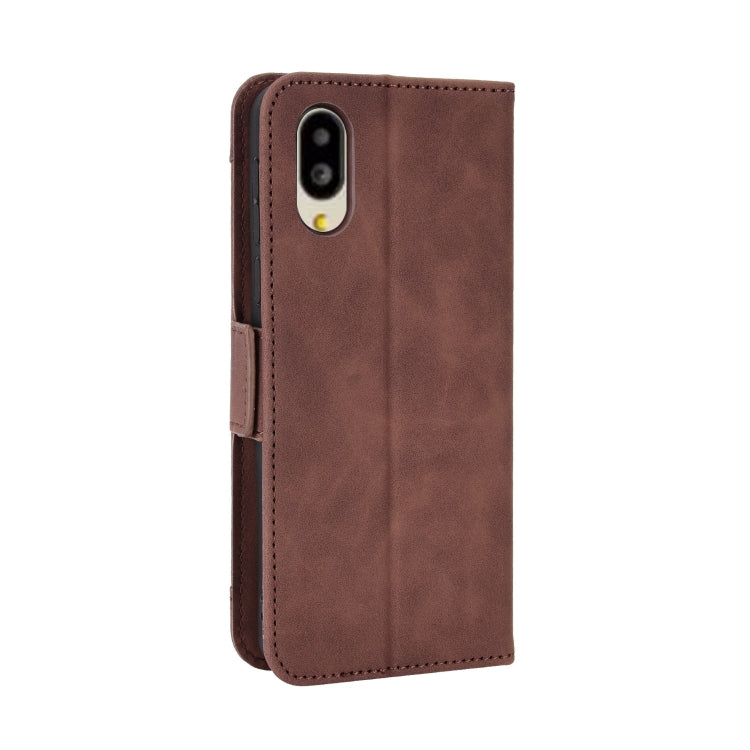 For Sharp Simple Sumaho 6 Skin Feel Calf Texture Card Slots Leather Phone Case