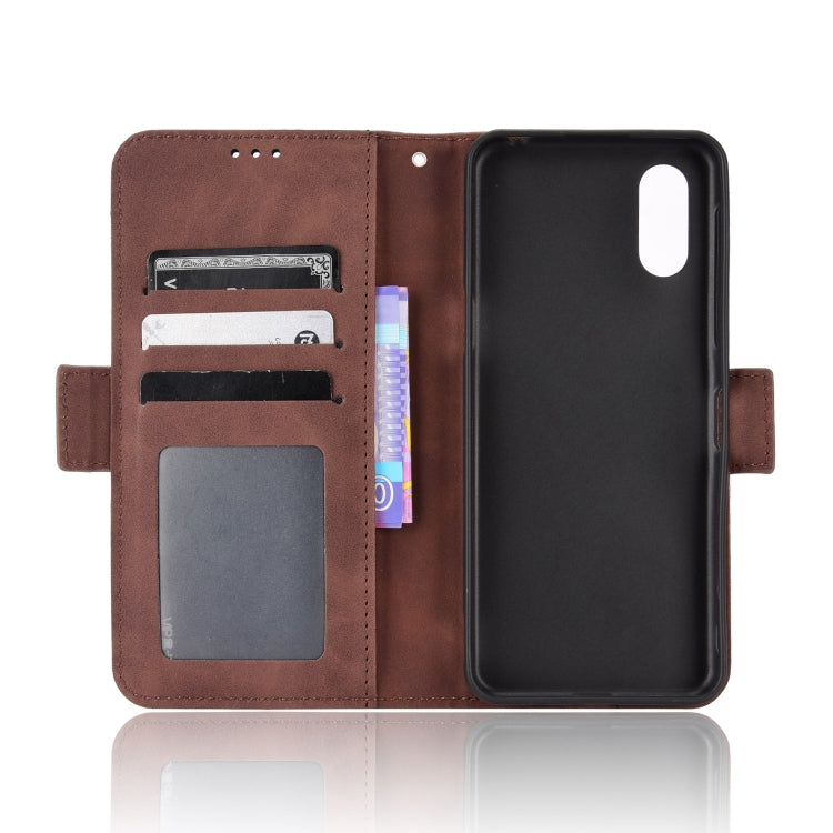 For Sharp Simple Sumaho 6 Skin Feel Calf Texture Card Slots Leather Phone Case