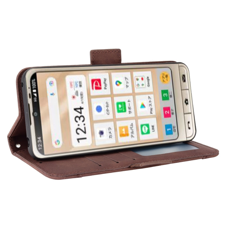 For Sharp Simple Sumaho 6 Skin Feel Calf Texture Card Slots Leather Phone Case