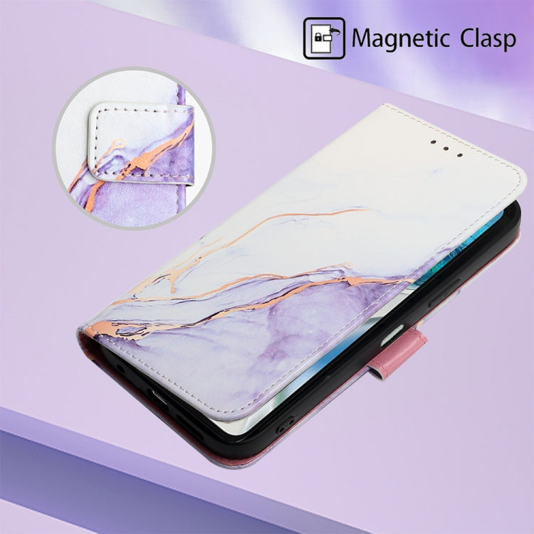 For Motorola Moto G52 PT003 Marble Pattern Flip Leather Phone Case