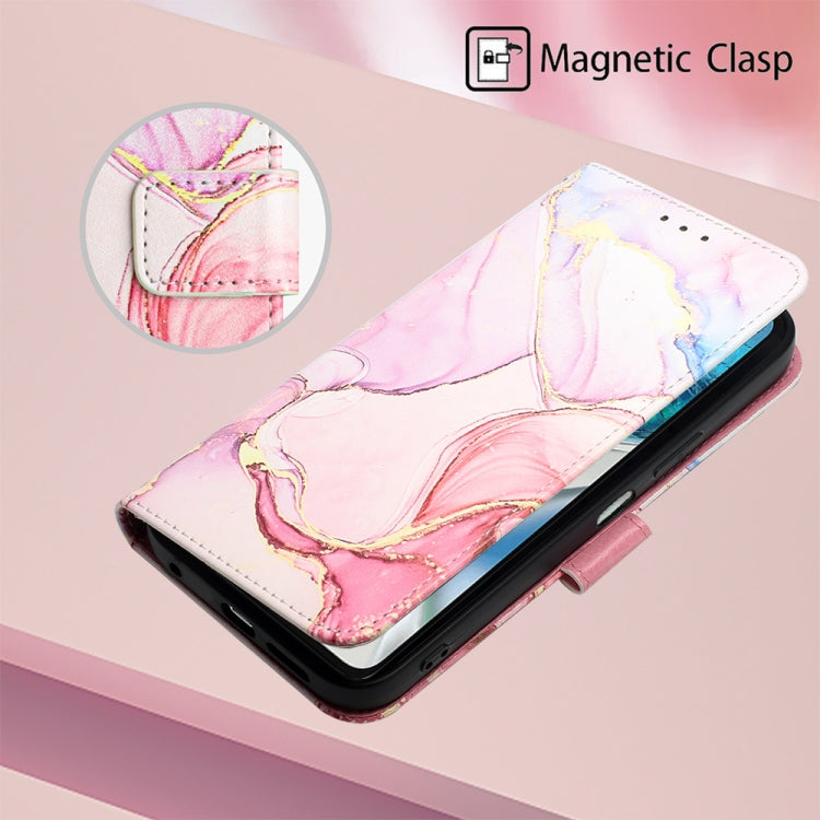 For Motorola Moto G52 PT003 Marble Pattern Flip Leather Phone Case