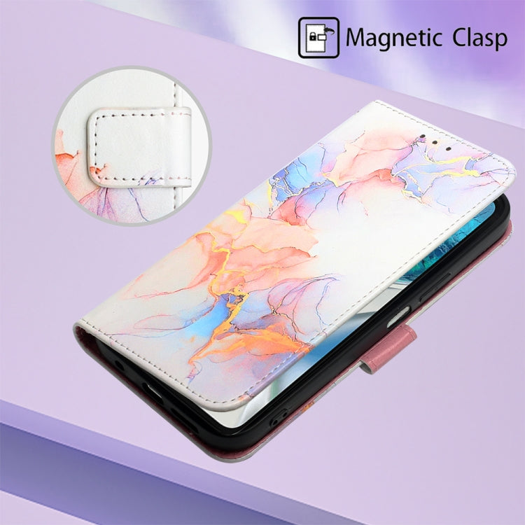 For Motorola Moto G52 PT003 Marble Pattern Flip Leather Phone Case