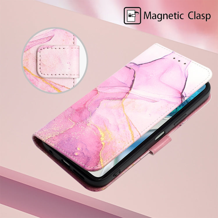 For Motorola Moto G52 PT003 Marble Pattern Flip Leather Phone Case