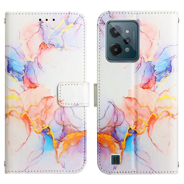For OPPO Realme C31 4G PT003 Marble Pattern Flip Leather Phone Case