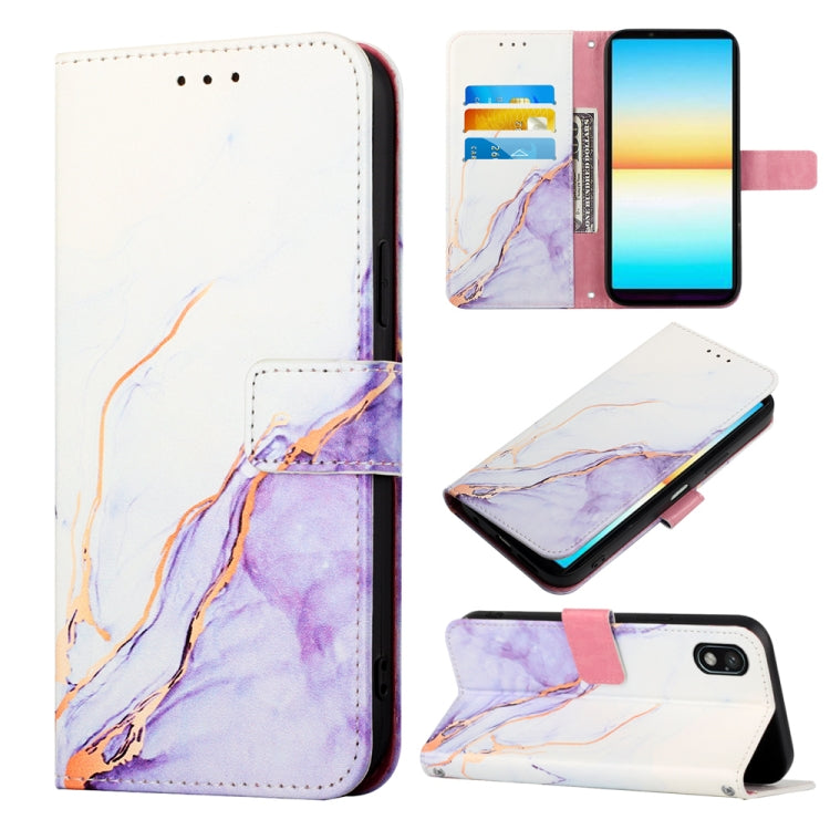 For Sony Xperia ACE III PT003 Marble Pattern Flip Leather Phone Case