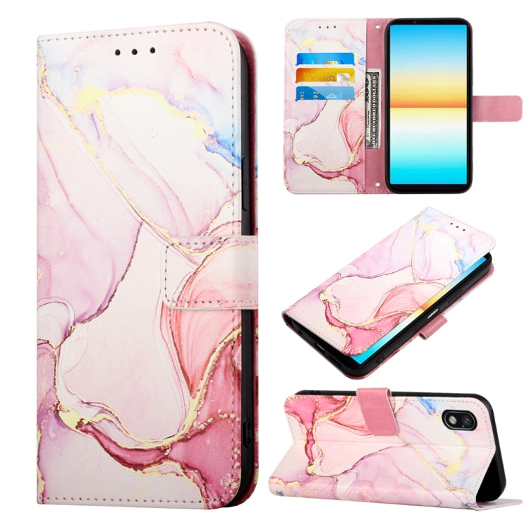 For Sony Xperia ACE III PT003 Marble Pattern Flip Leather Phone Case
