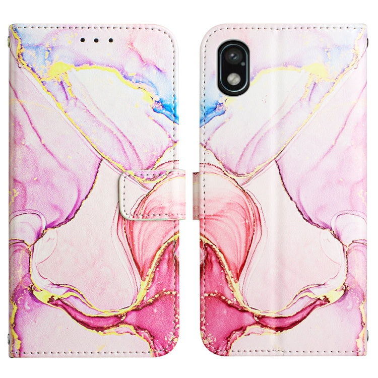 For Sony Xperia ACE III PT003 Marble Pattern Flip Leather Phone Case