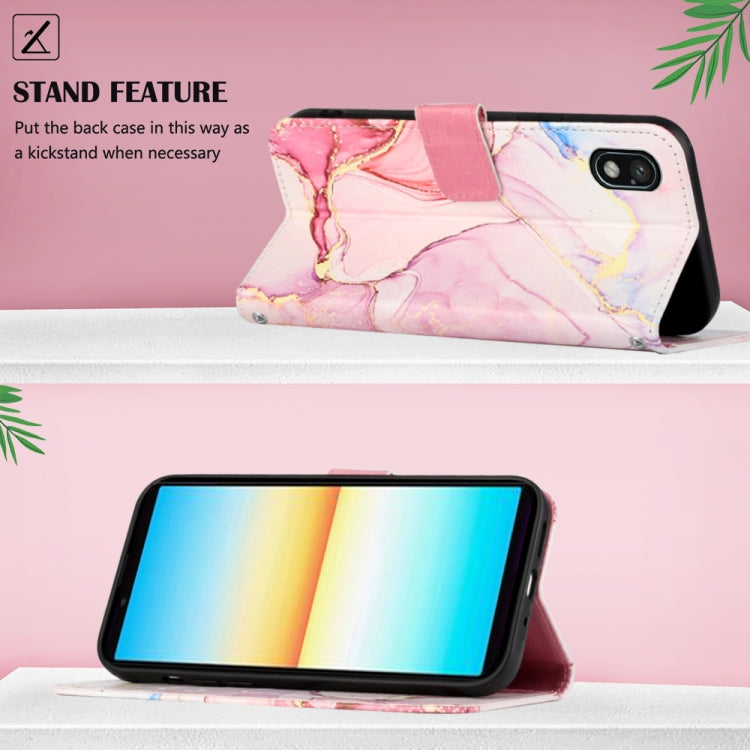 For Sony Xperia ACE III PT003 Marble Pattern Flip Leather Phone Case