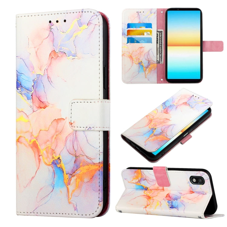 For Sony Xperia ACE III PT003 Marble Pattern Flip Leather Phone Case