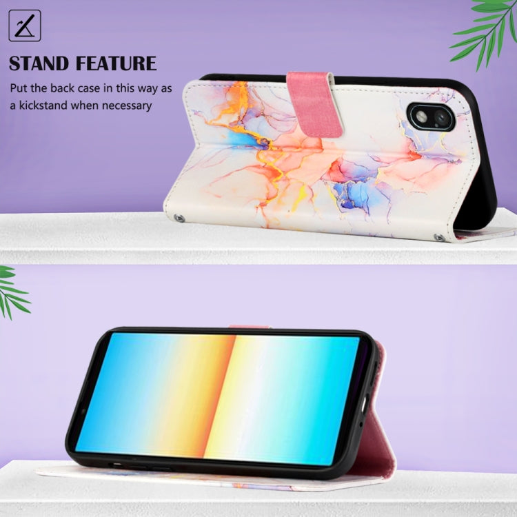 For Sony Xperia ACE III PT003 Marble Pattern Flip Leather Phone Case