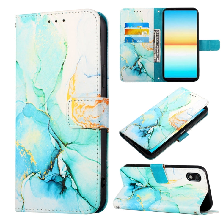 For Sony Xperia ACE III PT003 Marble Pattern Flip Leather Phone Case