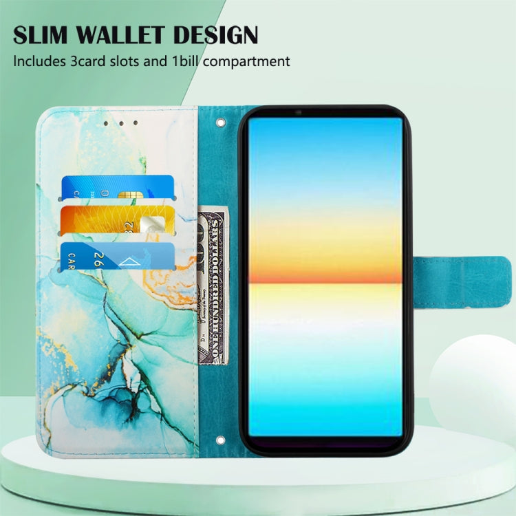 For Sony Xperia ACE III PT003 Marble Pattern Flip Leather Phone Case