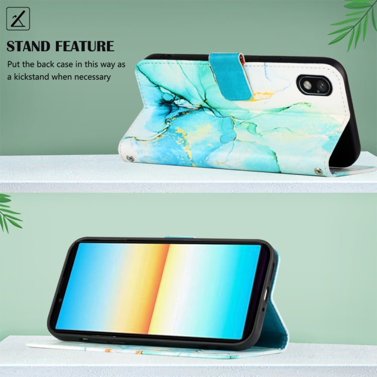 For Sony Xperia ACE III PT003 Marble Pattern Flip Leather Phone Case