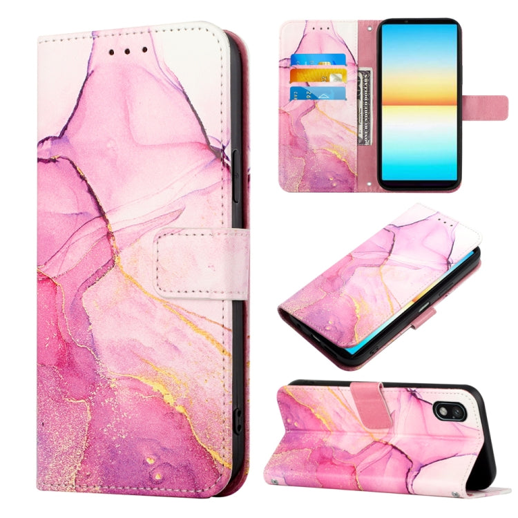 For Sony Xperia ACE III PT003 Marble Pattern Flip Leather Phone Case