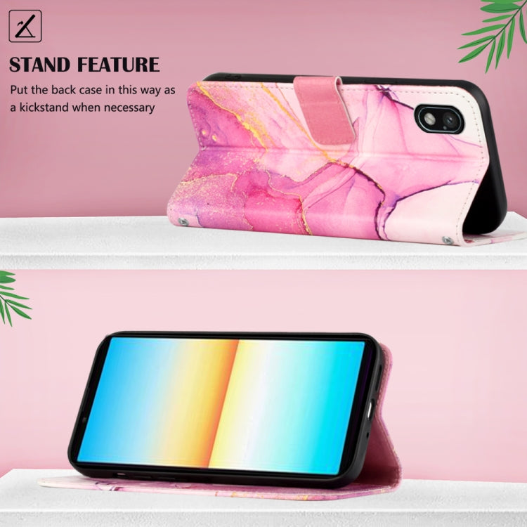 For Sony Xperia ACE III PT003 Marble Pattern Flip Leather Phone Case
