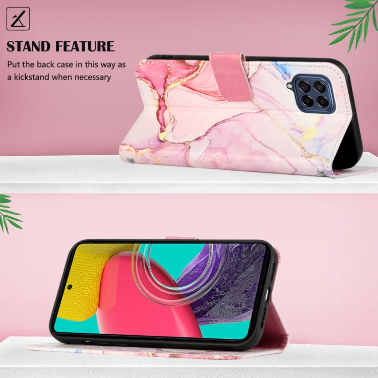 For Samsung Galaxy M33 5G PT003 Marble Pattern Flip Leather Phone Case
