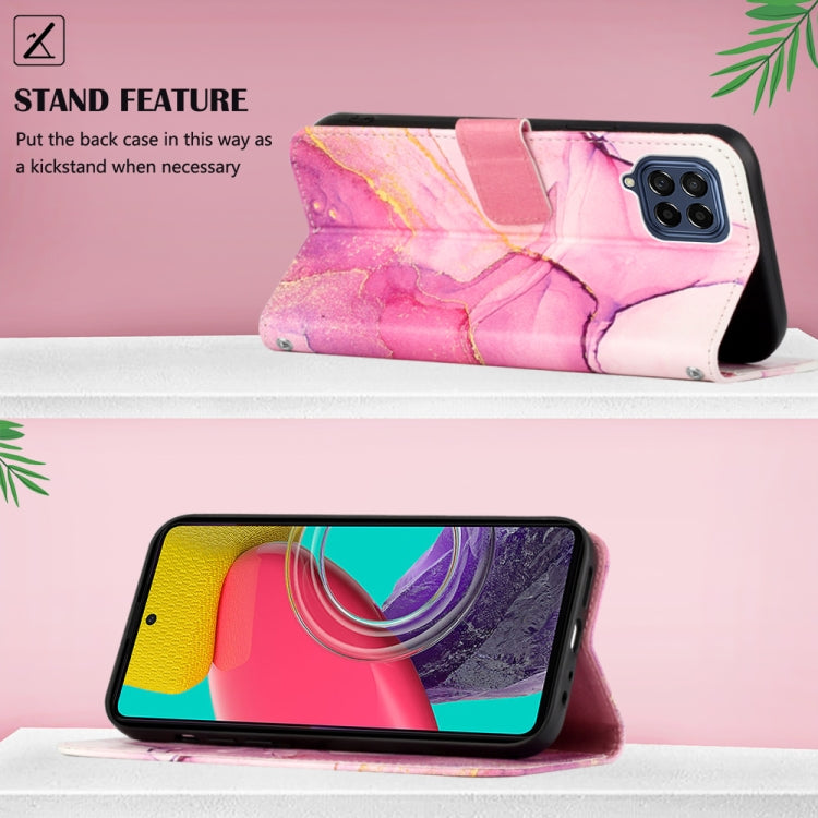 For Samsung Galaxy M33 5G PT003 Marble Pattern Flip Leather Phone Case