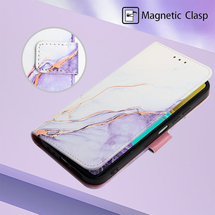 For Samsung Galaxy M53 5G PT003 Marble Pattern Flip Leather Phone Case