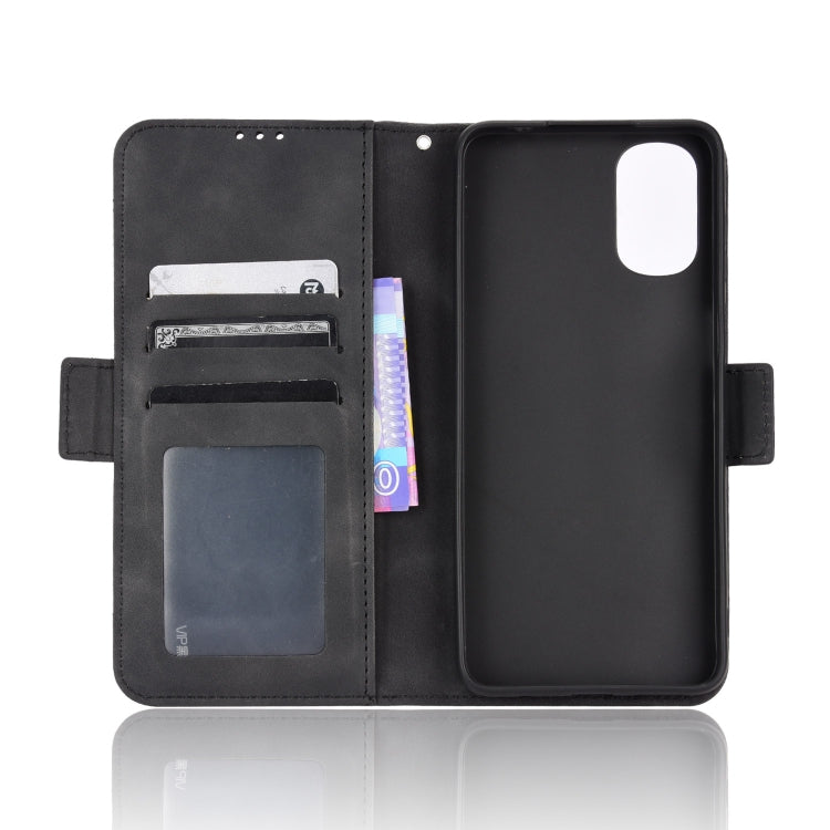 For Motorola Moto G22 Skin Feel Calf Texture Card Slots Leather Phone Case