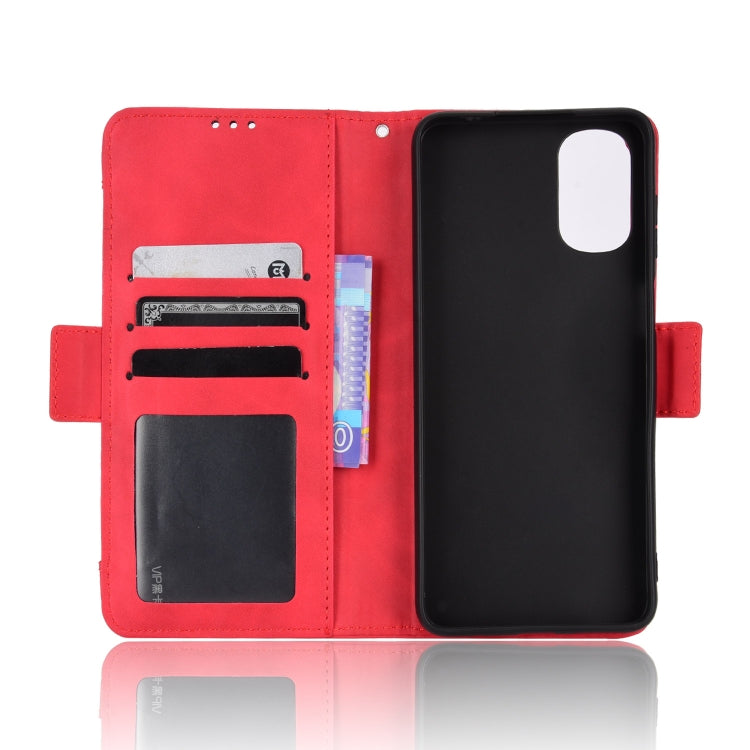 For Motorola Moto G22 Skin Feel Calf Texture Card Slots Leather Phone Case