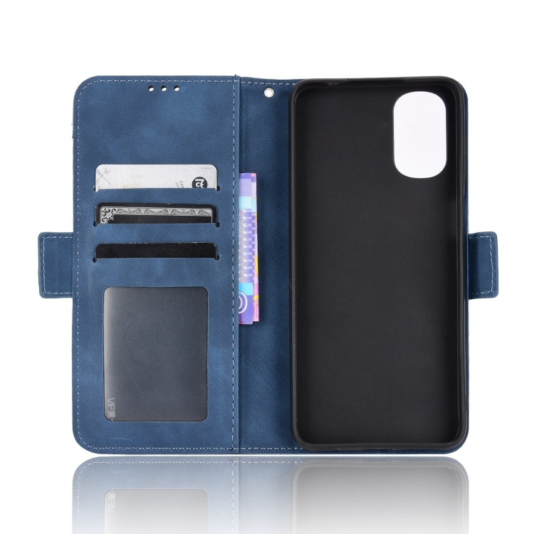 For Motorola Moto G22 Skin Feel Calf Texture Card Slots Leather Phone Case