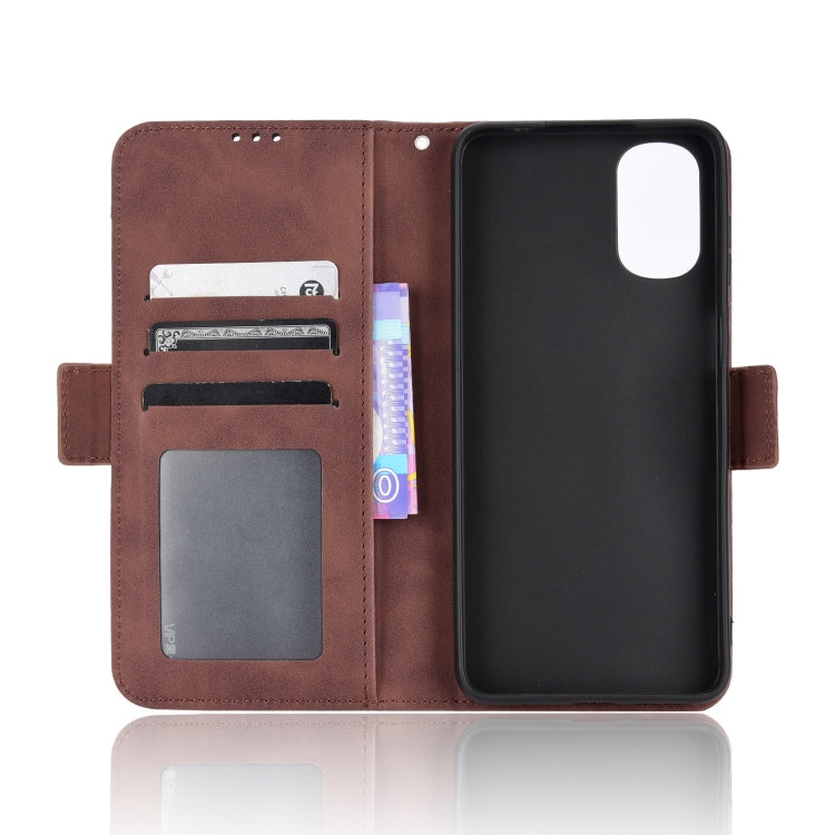 For Motorola Moto G22 Skin Feel Calf Texture Card Slots Leather Phone Case