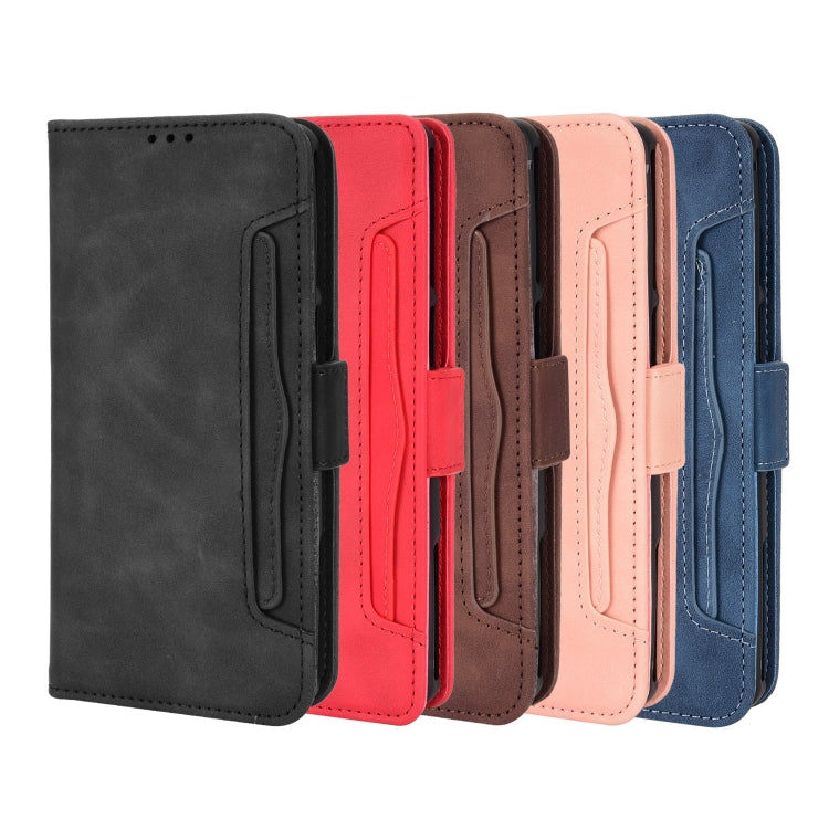 For Motorola Moto G22 Skin Feel Calf Texture Card Slots Leather Phone Case