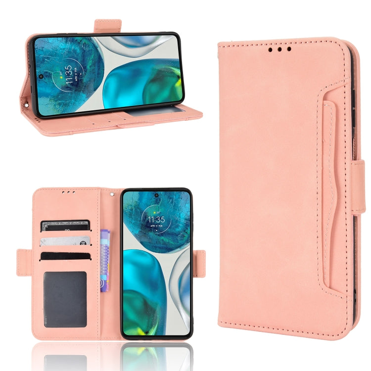 For Motorola Moto G52 4G Skin Feel Calf Texture Card Slots Leather Phone Case