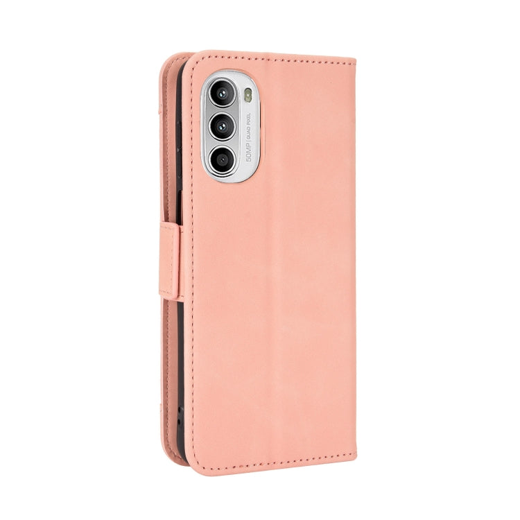 For Motorola Moto G52 4G Skin Feel Calf Texture Card Slots Leather Phone Case