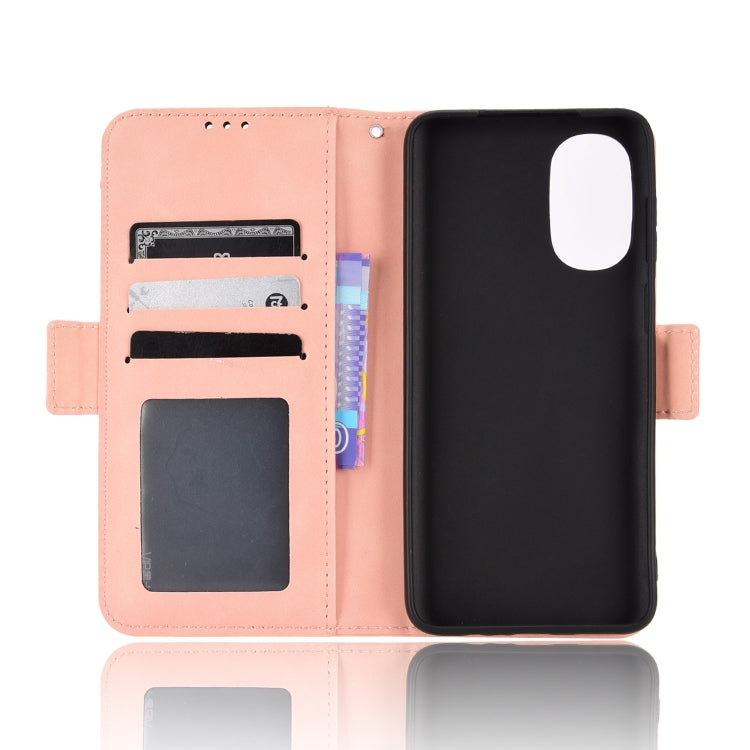 For Motorola Moto G52 4G Skin Feel Calf Texture Card Slots Leather Phone Case