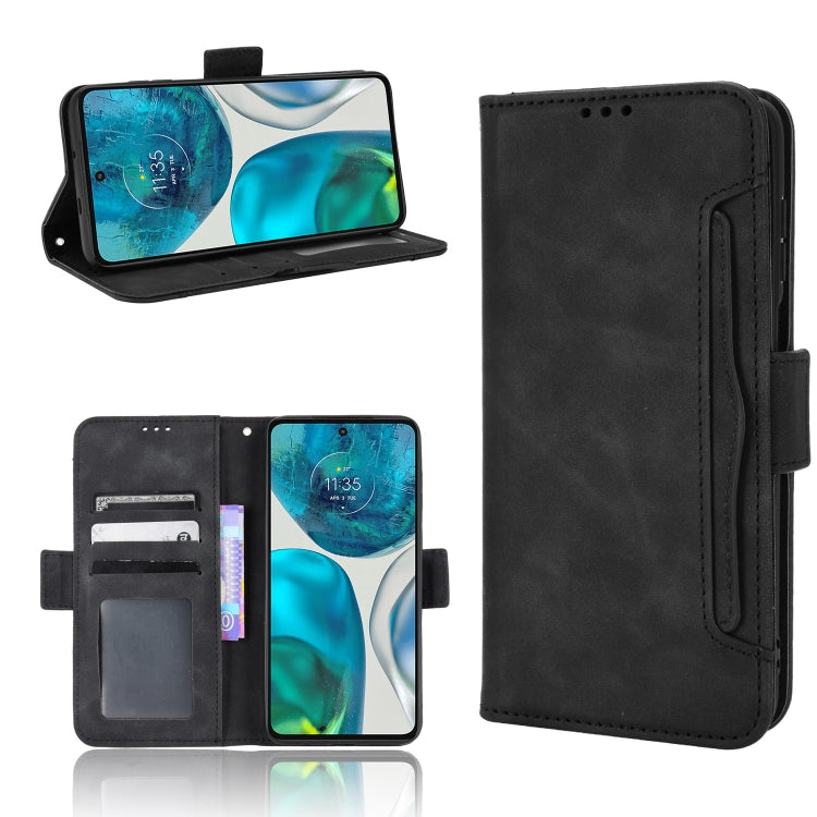 For Motorola Moto G52 4G Skin Feel Calf Texture Card Slots Leather Phone Case